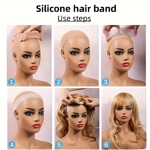 Non-Slip Silicone Wig Band, Light Beige Pink – Secure Hold & Comfortable Fit