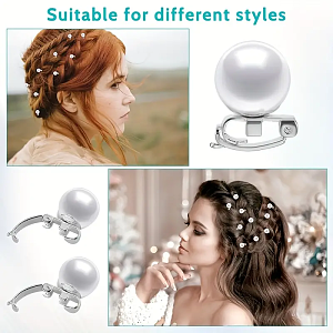 Decorative Pearl Hair Clips Set 10pcs