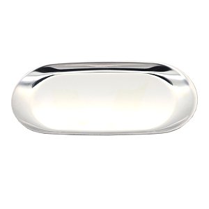 Nail Tool/Accessories Placement Plate Silver Oval Shape