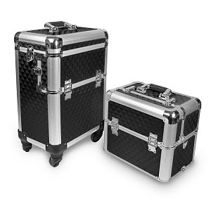 Professional Aluminum Wheeled Beautycase Black