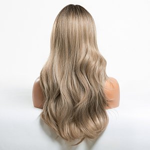 Synthetic Hair Wig Blonde Ombre Long Curly
