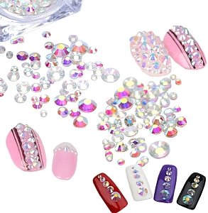 Nail Art Rhinestone Iridescent Transparent 240pcs
