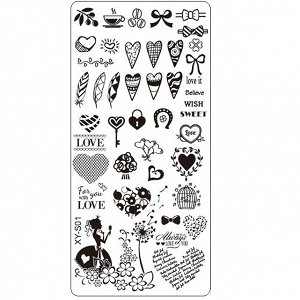 Nail Stamping Art Board 12cm x 6cm