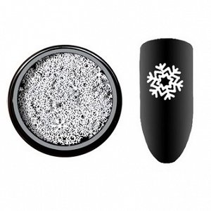 Nail Decoration White Snowflake