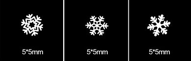 Nail Decoration White Snowflake