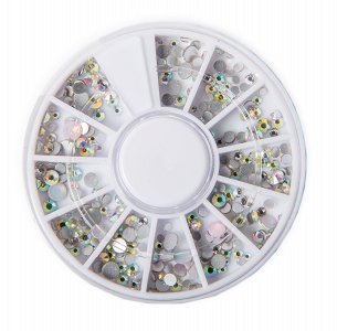 Nail Art Rhinestone Iridizon - White 240pcs