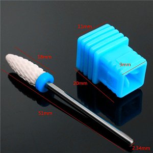 Nail Drill Cutter Bit Ceramic Conical Shape (M) 3/32"