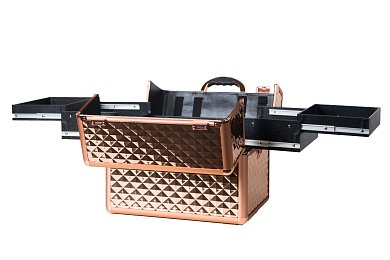 Professional Aluminum Beautycase Pink-Gold