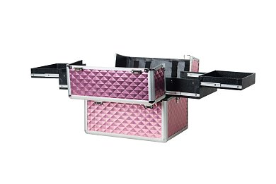 Professional Aluminum Beautycase Pink Metallic