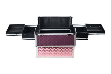 Professional Aluminum Beautycase Pink Metallic