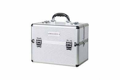 Professional White Glitter Aluminum Beautycase