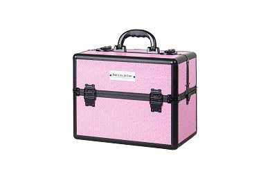 Professional Pink Glitter Aluminum Beautycase