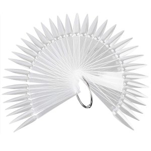 Nail Art Color Display Stiletto Sticks 50pcs Clear