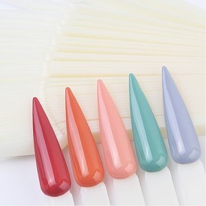 Nail Art Color Display Stiletto Sticks 50pcs Clear