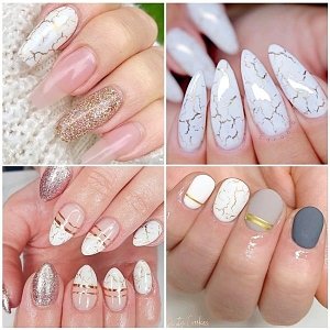 Nail Art Foil Marble White