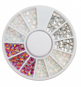 Nail Art Rhinestone White - Silver - Pink - Transparent 200pcs