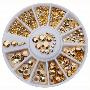 Nail Art Gems Gold 350pcs