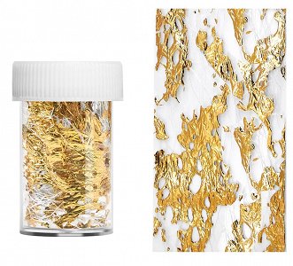 Nail Net with Gold Leaf
