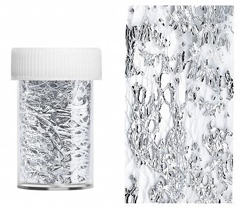 Nail Net with Silver Leaves