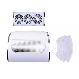 Nail Dust Absorber with 3 Fans White