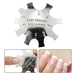 French Manicure Smile Cut Oval Shape