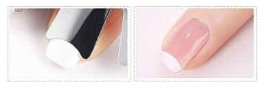 French Manicure Smile Cut Poly Tips Shape