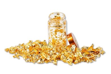 Nail Art Gold leaves