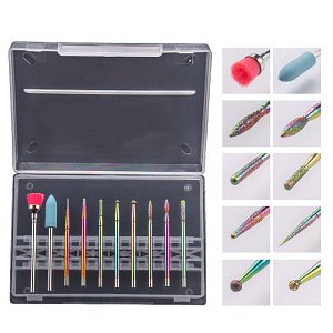Nail Drill Replacement Bits for Nail Manicure 10pcs Case