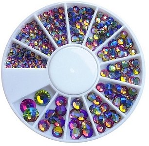 Nail Art Rhinestone Pink Iridescent 240pcs