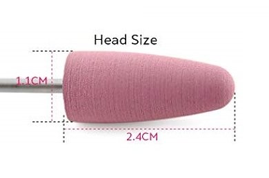 Nail Drill Buffer Silicone Sanding Bit Pink 400 Grit