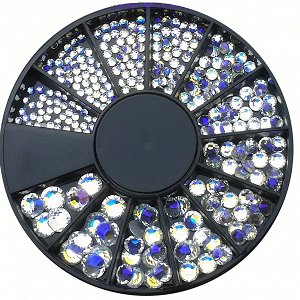 Nail Art Rhinestone White - Purple Iridescent Transparent 240pcs