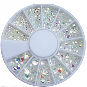 Nail Art Rhinestone Iridescent Transparent 240pcs