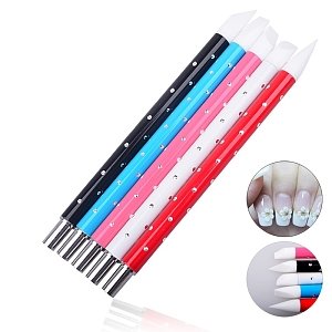 Nail Art Silicone Brush for Rhinestone Handling White