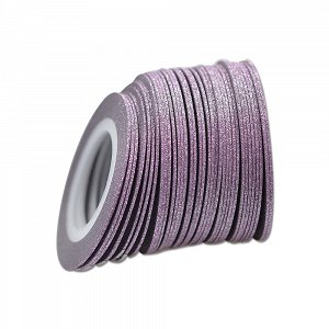 Nail Art Line Tape Pink Soft Glitter 1mm