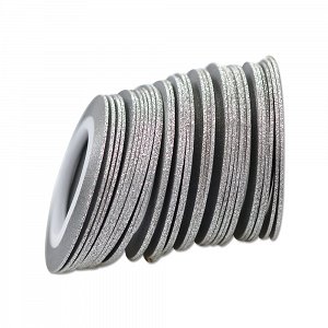 Nail Art Line Tape Silver Glitter 1mm