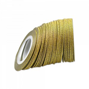 Nail Art Line Tape Gold Glitter 1mm