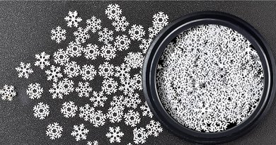 Nail Decoration White Snowflake