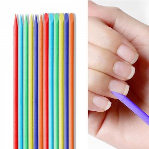 Manicure Pedicure Wooden Sticks Multicolored 11.5cm 10pcs