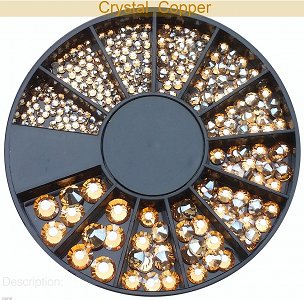 Nail Art Rhinestone Gold - Bronze 240pcs