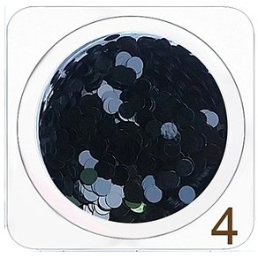Nail Accessories Flakes Large Black 2g
