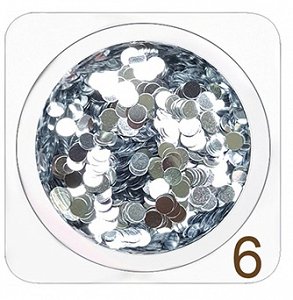 Nail Accessories Flakes Large Silver 2g