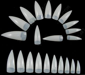 Nail Tips Natural Stiletto 100pcs
