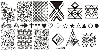 Stamping Schablone 12cm x 6cm