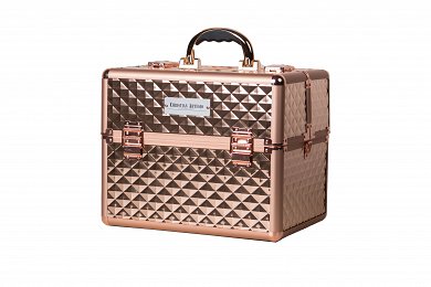 Professional Aluminum Beautycase Pink-Gold