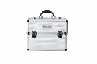 Professional White Glitter Aluminum Beautycase