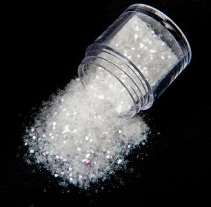 Nail Art White Flakes-Glitter Powder 10g