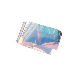 Nail Art Foil Mirror Broken Glass Effect Transparent Blue