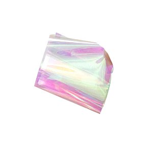 Nail Art Foil Mirror Broken Glass Effect Transparent Pink