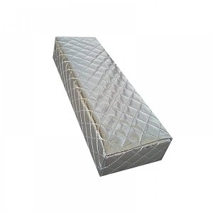 Manicure Leather Arm Rest Quilted Silver
