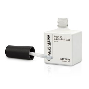 Uv/Led Building Gel with Brush Soft White 15ml